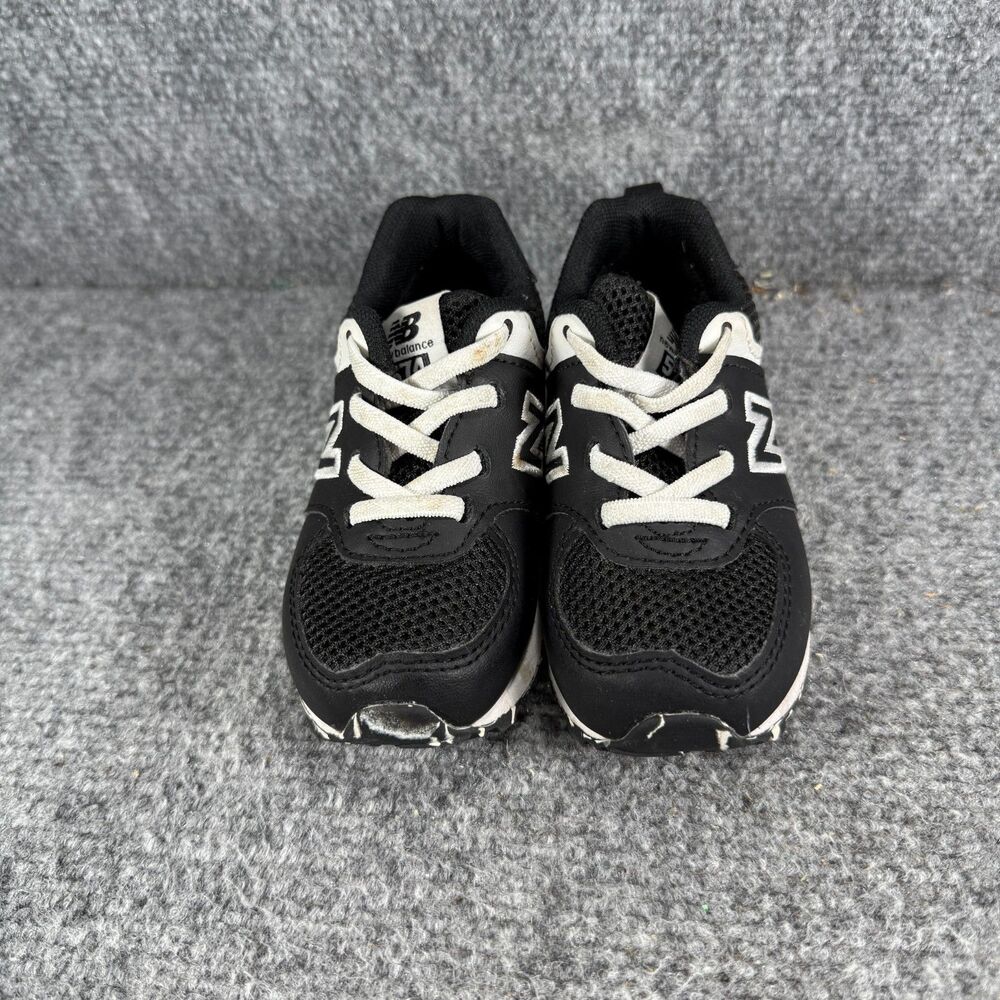 New Balance 574 Toddler 6 Shoes Black White Athletic Sneakers - Picture 2 of 11